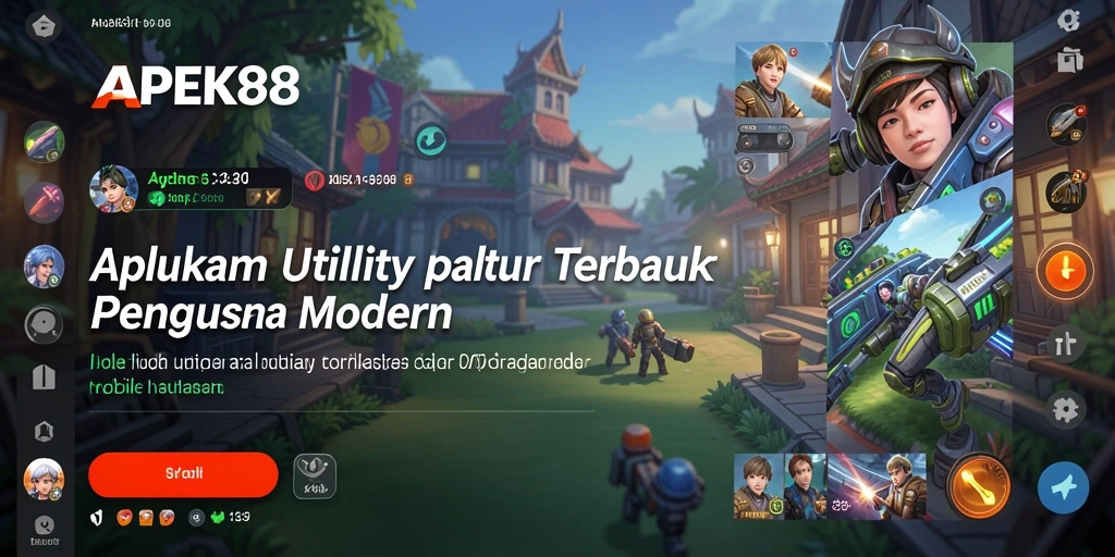 Screenshot utama APEK88 menampilkan antarmuka aplikasi yang sederhana dan efektif.