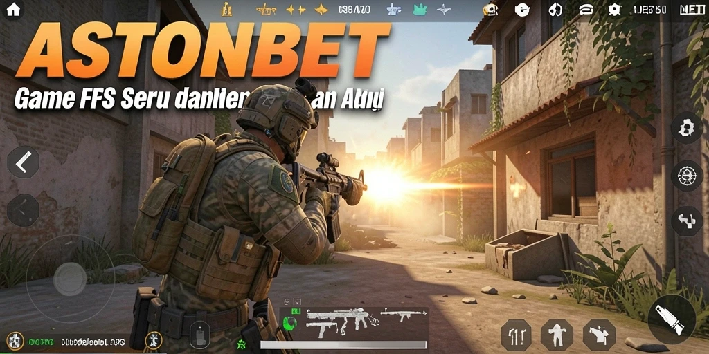 Screenshot gameplay ASTONBET yang menampilkan aksi tembak-menembak yang seru.