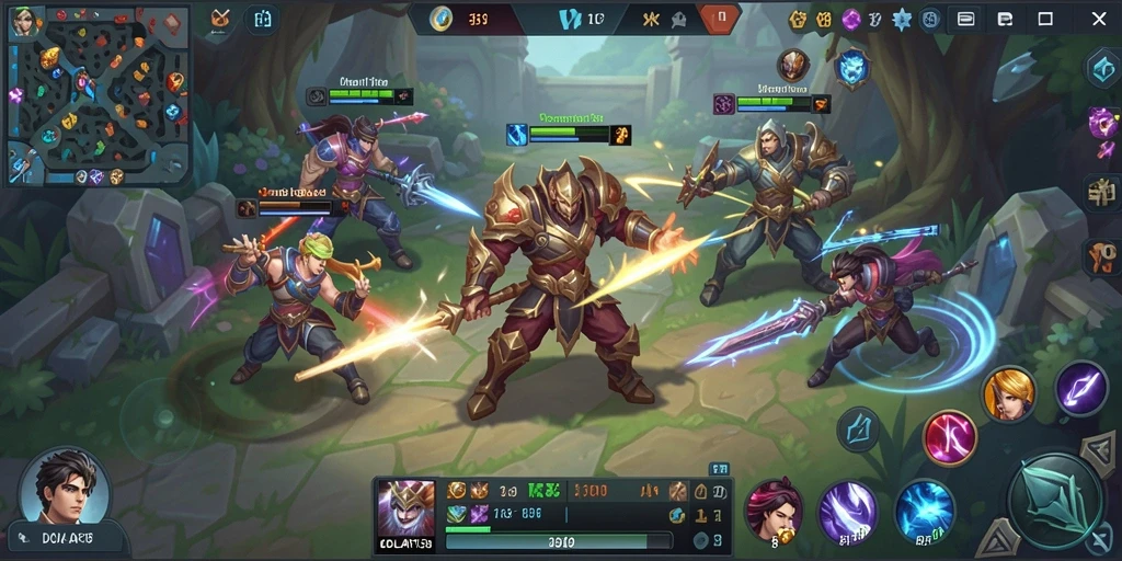 Screenshot gameplay DOLAR138 dengan aksi pertarungan seru.