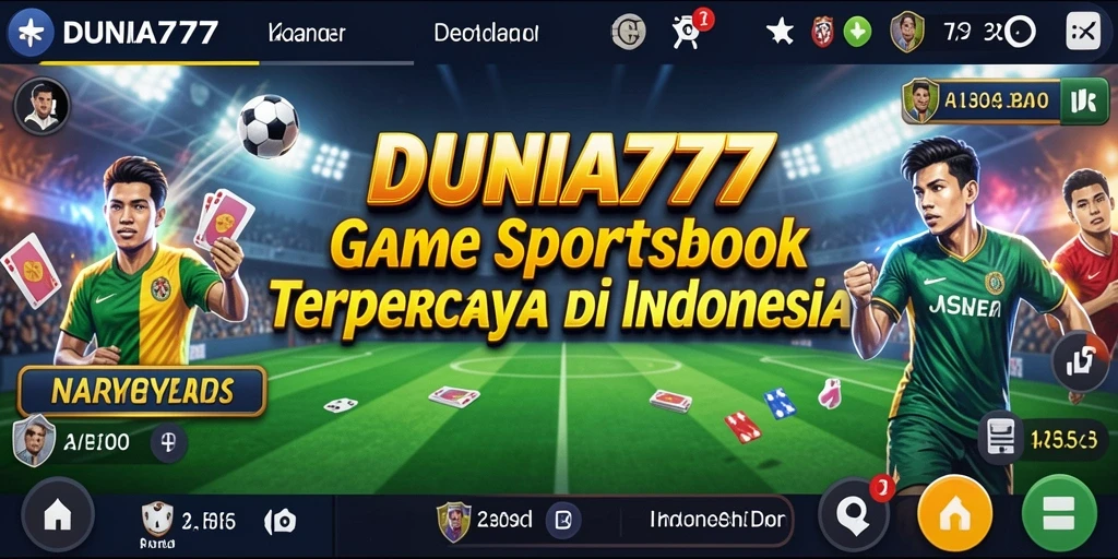 Tampilan utama gameplay DUNIA777 dengan berbagai pilihan taruhan olahraga.