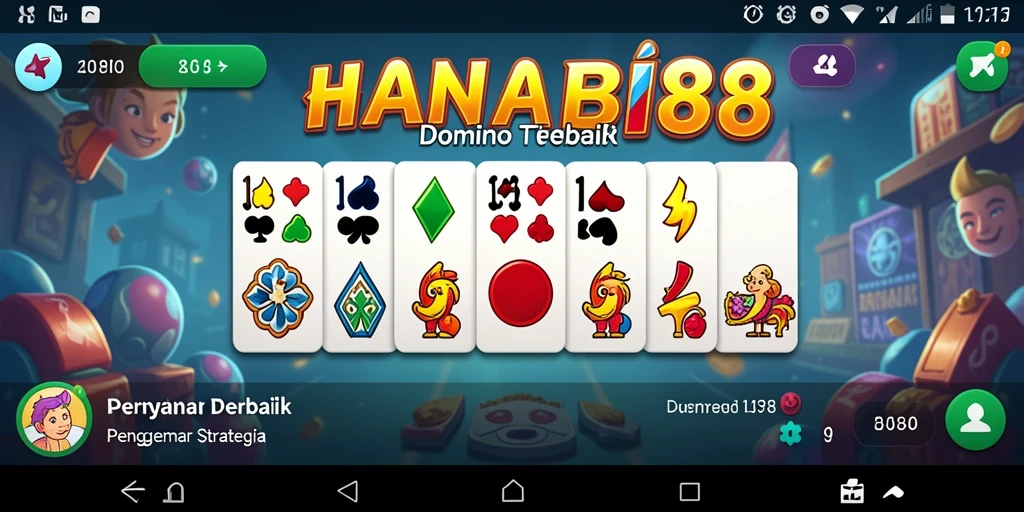 Tampilan menarik dari gameplay Domino HANABI88 yang memukau.