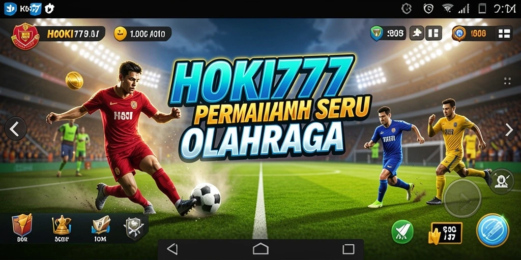 Tampilan gameplay seru di HOKI777 dengan banyak aksi olahraga.