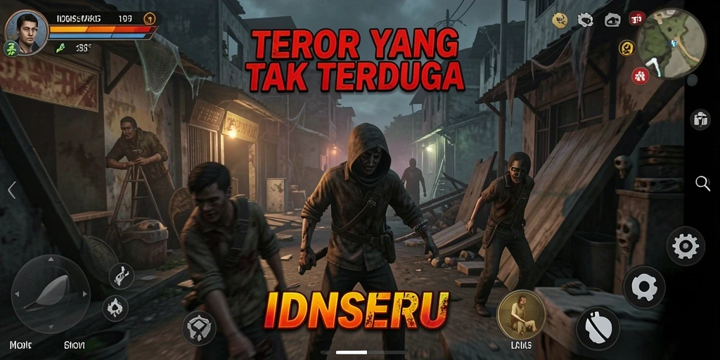 Gameplay menegangkan di dalam IDNSERU yang penuh kengerian.
