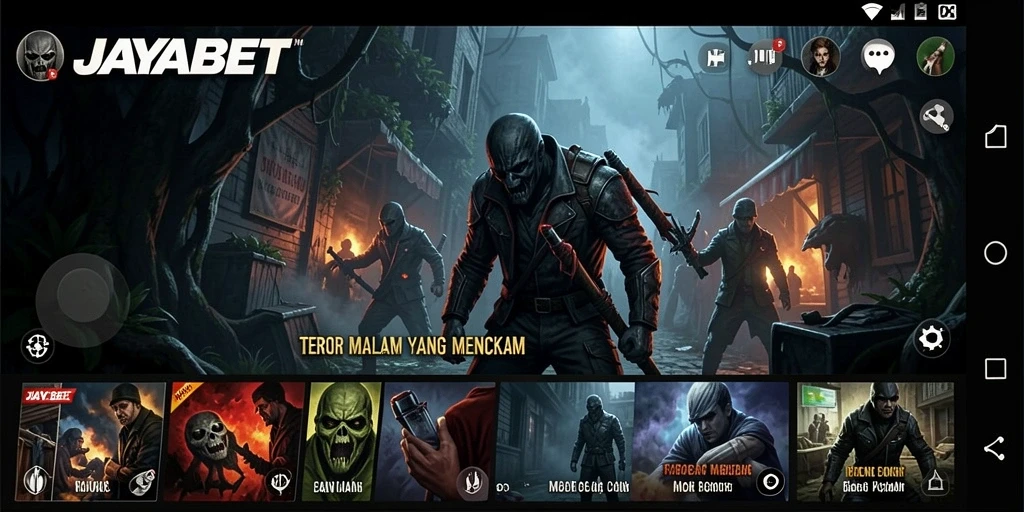 Tampilan gameplay JAYABET yang menegangkan dan mencekam.