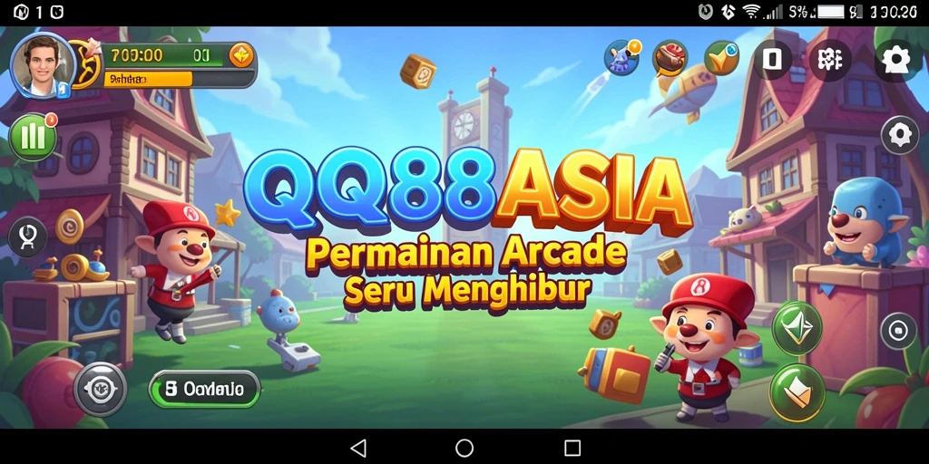 Tampilan gameplay QQ88ASIA yang penuh warna dan seru.