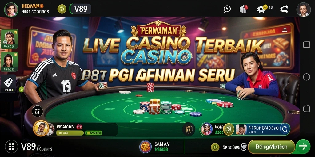 Tampilan gameplay Live Casino yang menakjubkan dari V89.